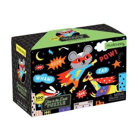 Mudpuppy Puzzle świecące w ciemności Superbohaterowie 100 elementów 5+