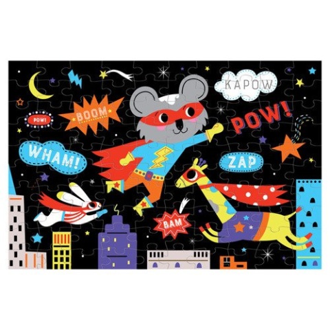 Mudpuppy Puzzle świecące w ciemności Superbohaterowie 100 elementów 5+