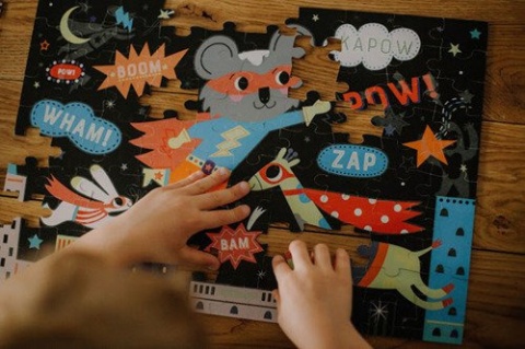 Mudpuppy Puzzle świecące w ciemności Superbohaterowie 100 elementów 5+