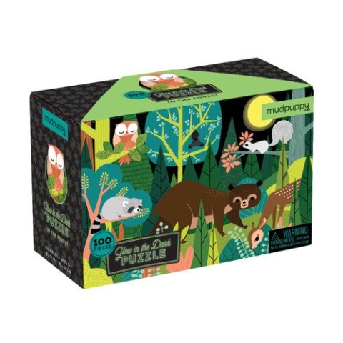 Mudpuppy Puzzle świecące w ciemności W lesie 100 elementów 5+