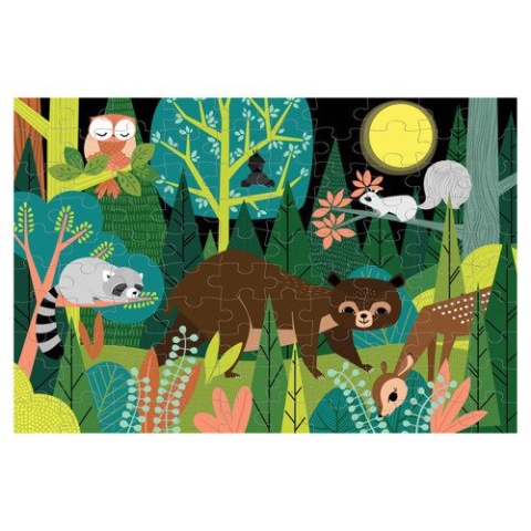 Mudpuppy Puzzle świecące w ciemności W lesie 100 elementów 5+