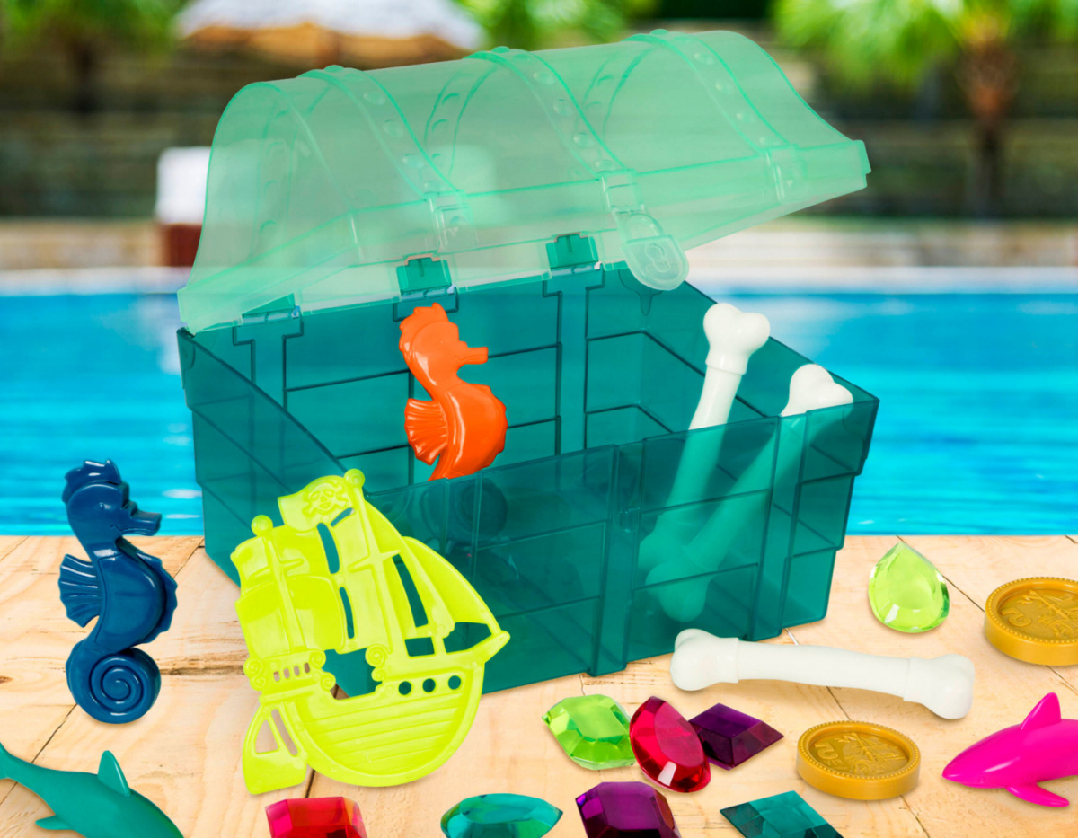 B.Toys Treasures Ahoy! – SKARBY PIRATA – zestaw zabawek do wanny i basenu