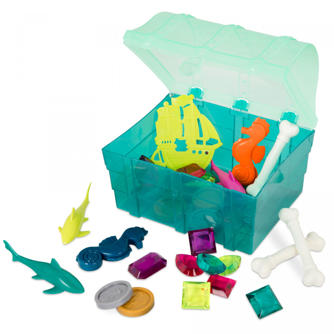 B.Toys Treasures Ahoy! – SKARBY PIRATA – zestaw zabawek do wanny i basenu