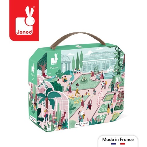 JANOD Puzzle w walizce Ogród botaniczny 200 elementów 7+