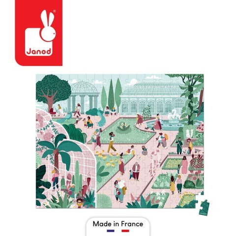 JANOD Puzzle w walizce Ogród botaniczny 200 elementów 7+