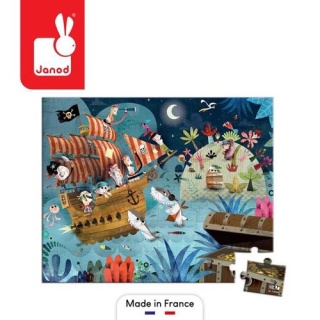 JANOD Puzzle w walizce Wyprawa po skarb 36 elementów 4+