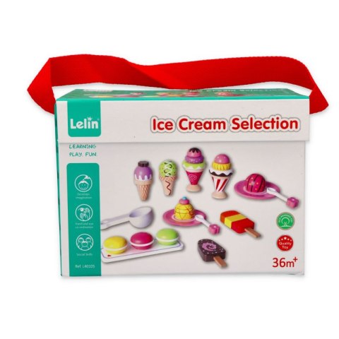 LELIN Lody - zestaw lodów - zabawka drewniana LELIN Lody - zestaw lodów - zabawka drewniana
