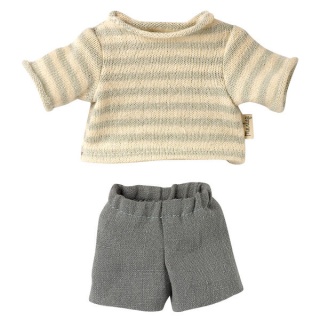 MAILEG Ubranko misia - Blouse and shorts for Teddy Junior