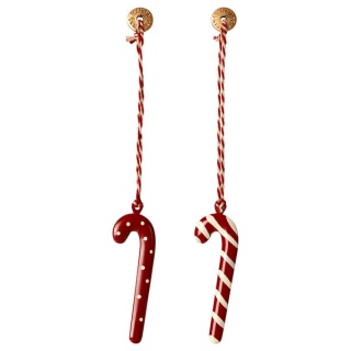 MAILEG Dekoracja bożonarodzeniowa - Metal ornament, Sugar cane, 1 szt