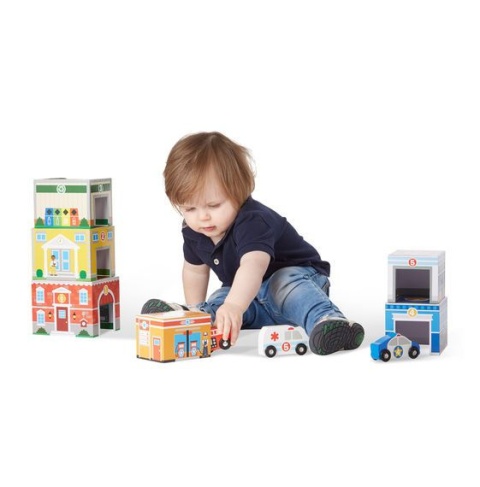 MELISSA&DOUG Budynki i pojazdy - piramida