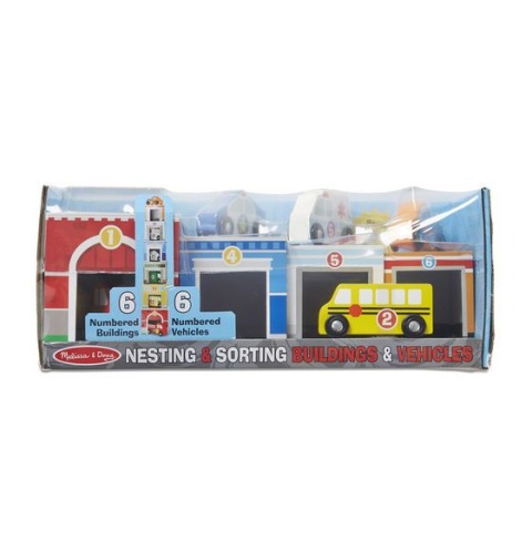 MELISSA&DOUG Budynki i pojazdy - piramida