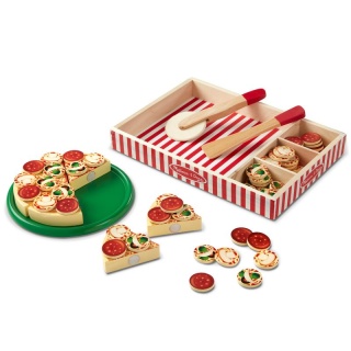 MELISSA&DOUG Drewniana pizza do krojenia i układania