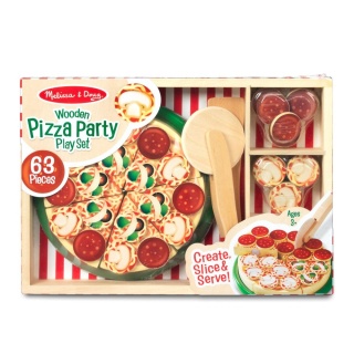 MELISSA&DOUG Drewniana pizza do krojenia i układania