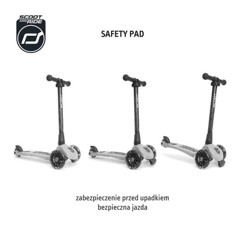 Hulajnoga składana ze świecącymi kółkami ScootandRide Highwaykick 3 LED Steel Hulajnoga składana ze świecącymi kółkami ScootandRide Highwaykick 3 LED Steel