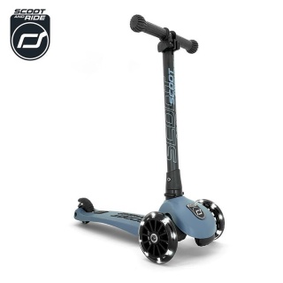 Hulajnoga składana ze świecącymi kółkami ScootandRide Highwaykick 3 LED Steel