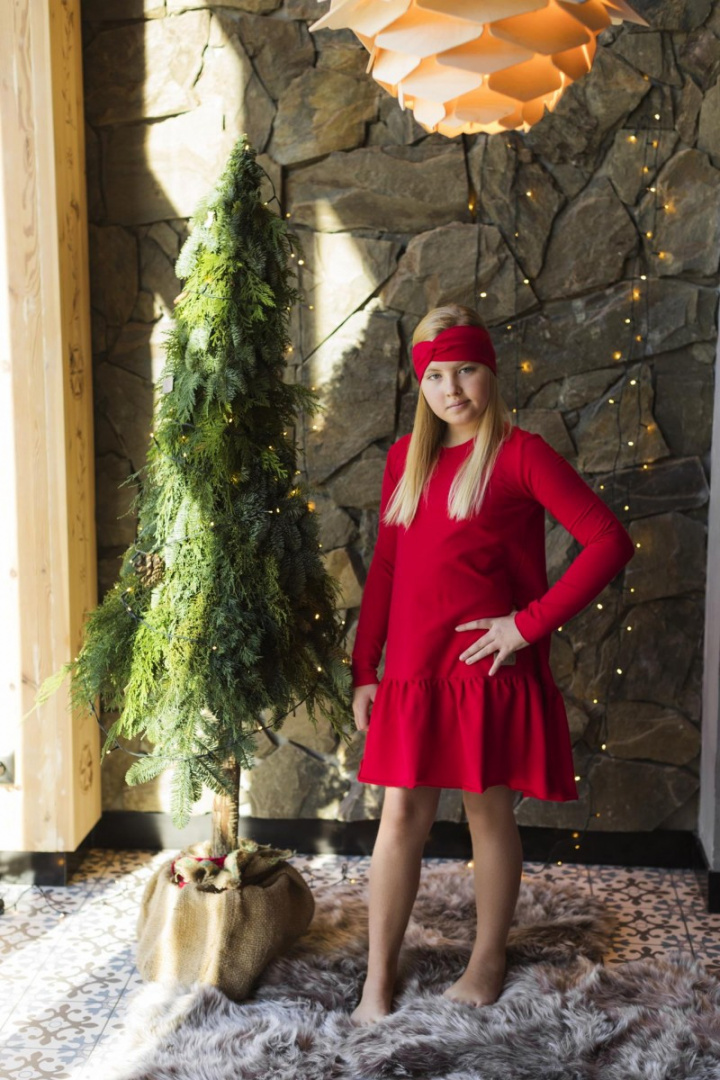 TUSS Sukienka OVER FRILL red CHRISTMAS czerwona