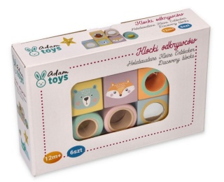 ADAM TOYS Drewniane klocki odkrywców do rączki