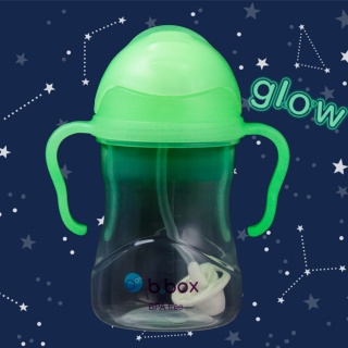 B.BOX Bidon ze słomką 240ml, Glow in the dark