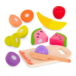 B.Toys Chop ‘n’ Play – Wooden Toy Fruits – zestaw drewnianych OWOCÓW do krojenia