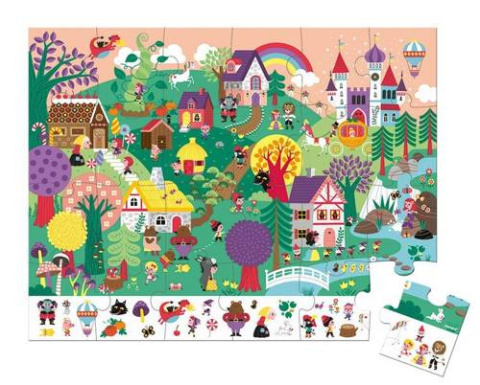 JANOD Puzzle obserwacyjne w walizce Baśnie 24 elementy 3+ JANOD Puzzle obserwacyjne w walizce Baśnie 24 elementy 3+