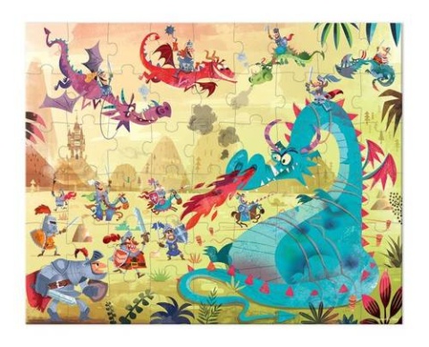 JANOD Puzzle w walizce Smoki 54 elementy 5+