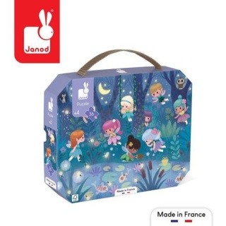 Puzzle w walizce Janod Wróżki i lilie wodne - 36 elementów