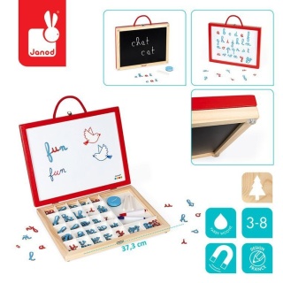 JANOD Tablica z magnesami w walizce 4 w 1