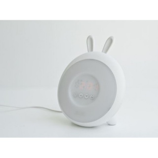 Rabbit&friends Zegar, Lampka budząca światłem króliczek biały