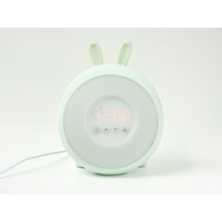Rabbit&friends Zegar Lampka budząca światłem króliczek zielony