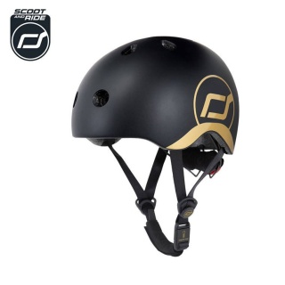 SCOOTANDRIDE Kask XXS-S dla dzieci 1-5 lat Black & Gold Edycja Limitowana