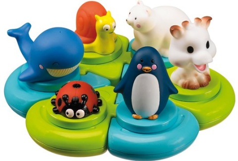 Żyrafa Sophie Puzzle do zabawy w kąpieli wraz z Żyrafą Sophie