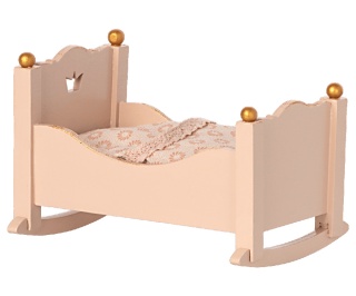 MAILEG Kołyska Rose, Cradle, Baby mouse - Rose