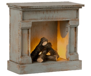 MAILEG Kominek, Fireplace - Vintage Blue