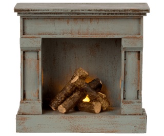 MAILEG Kominek, Fireplace - Vintage Blue