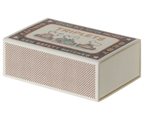 MAILEG Myszki Trojaczki, Triplets, Baby mice in matchbox MAILEG Myszki Trojaczki, Triplets, Baby mice in matchbox