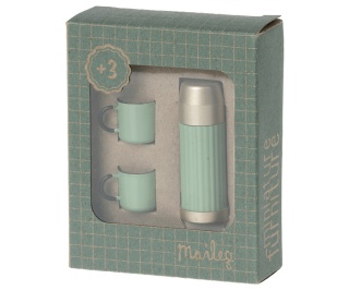 MAILEG Termos z kubkami, Thermos and cups - Mint