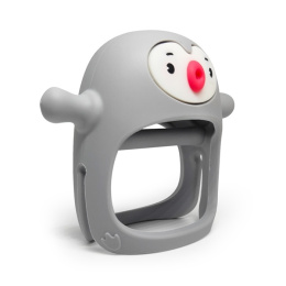 Smily Mia Gryzak Silikonowy Pingwin Buddy Light Grey
