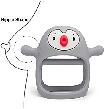 Smily Mia Gryzak Silikonowy Pingwin Buddy Light Red