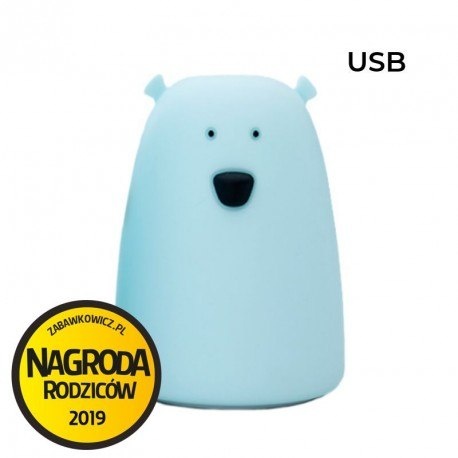 'Rabbit&Friends Lampka miś duży - niebieski'