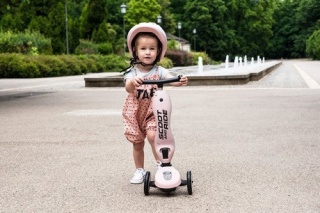 Hulajnoga i jeździk dla dzieci 2w1 Scoot & Ride Highwaykick - Rose