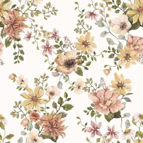 Bambusowa chustka z daszkiem wiązana, uniwersalna Vintage Bloom Samiboo Bambusowa chustka z daszkiem wiązana, uniwersalna Vintage Bloom Samiboo