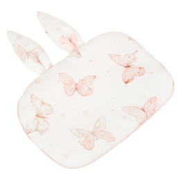 Samiboo Bambusowa poduszka motyle z uszkami 25x35 różowa wypustka