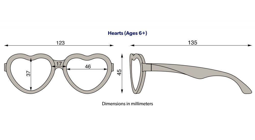 BABIATORS Okulary przeciwsłoneczne 6+ lat, Hearts - Can't Heartly Wait