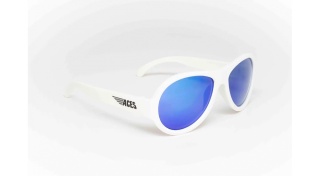 BABIATORS Okulary przeciwsłoneczne 7-14 lat Aces - Aviator Wicked White - Blue Lens