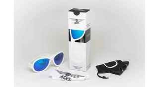 BABIATORS Okulary przeciwsłoneczne 7-14 lat Aces - Aviator Wicked White - Blue Lens