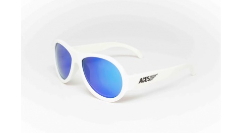 BABIATORS Okulary przeciwsłoneczne 7-14 lat Aces - Aviator Wicked White - Blue Lens