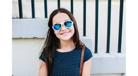 BABIATORS Okulary przeciwsłoneczne 7-14 lat Aces - Aviator Wicked White - Blue Lens