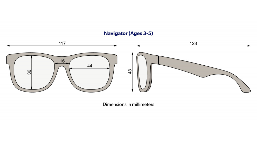 BABIATORS Okulary przeciwsłoneczne 3-5 lat, Blue Series: Mint The Daydreamer Polarized