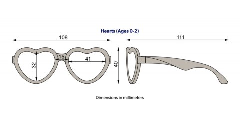 BABIATORS Okulary przeciwsłoneczne 0-2 lat, Hearts - Can't Heartly Wait BABIATORS Okulary przeciwsłoneczne 0-2 lat, Hearts - Can't Heartly Wait