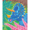 JANOD Zestaw kreatywny Malowanie po numerach Dinozaury 2 obrazy 7+